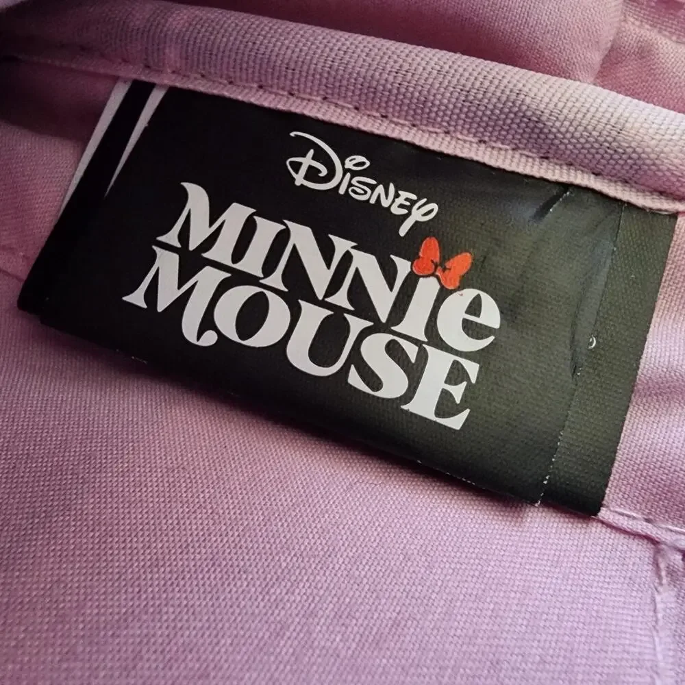 Disney Minnie Mouse Crossbody Purse Bioworld Bag Black Pink 9